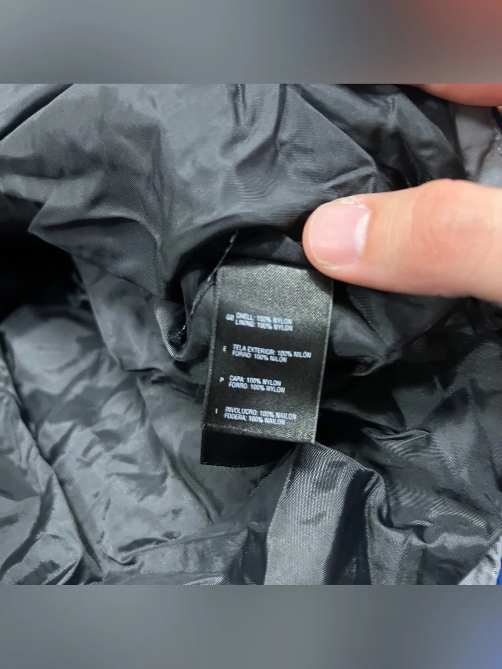 The North Face Hyvent Windbreaker Jacket Hooded Coat Mens Size L Blue Grey